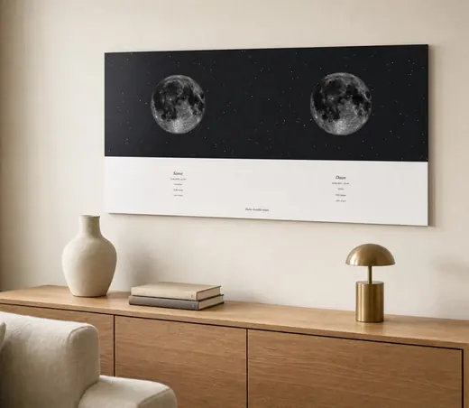 Affiche lune — exemple de personnalisation